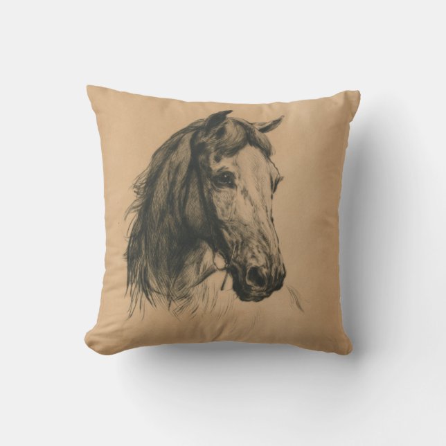 Horse's Head (by Heywood Hardy) Cushion (Front)