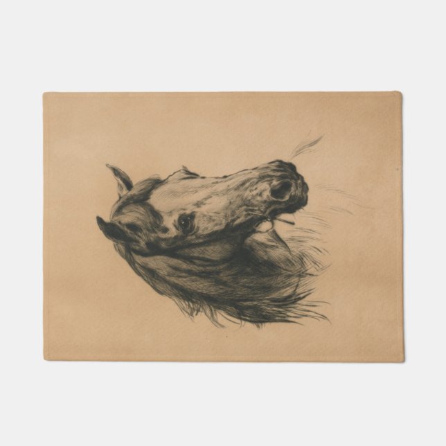 Horse's Head (by Heywood Hardy) Doormat (Front)