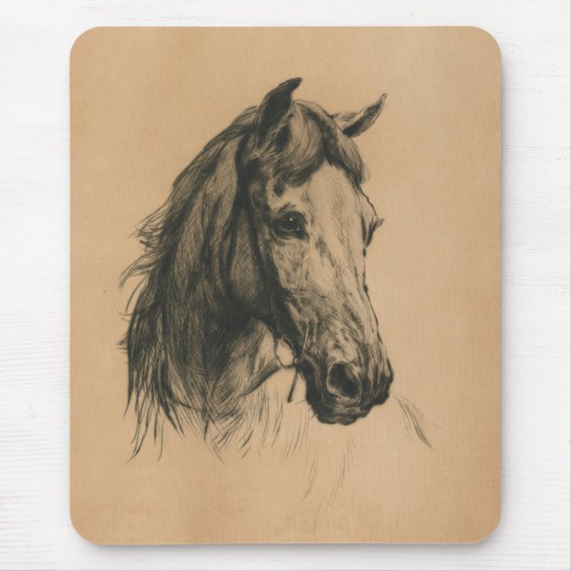 Horse's Head (by Heywood Hardy) Mouse Pad (Front)