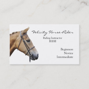 Horse's head on a plain background business card