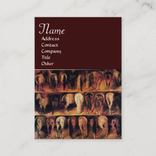 Horses' Hindquarters,Brown Business Card