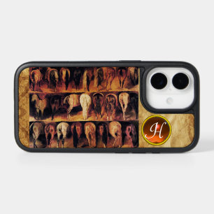Horses' Hindquarters Gem Monogram 