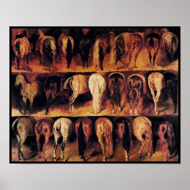 Horses' Hindquarters Poster (Front)