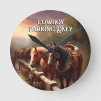 Horses Hitched "Cowboy Parking"