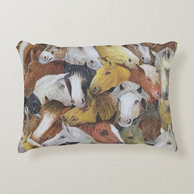 Horses Horses Decorative Cushion (Front)