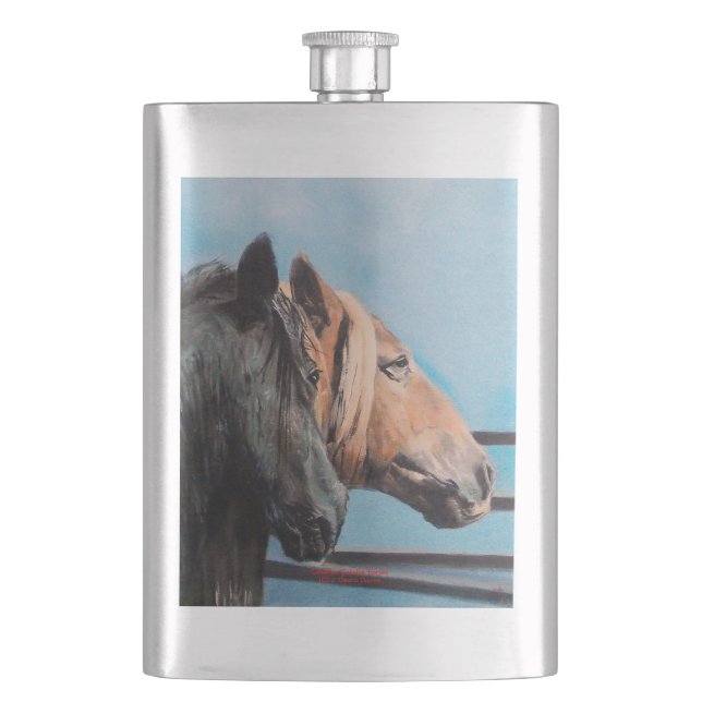 Horses/Horses/Horses Hip Flask (Front)