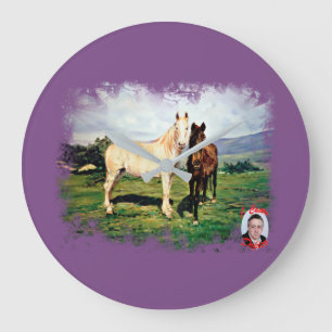 Horses/Horses/Horses Large Clock