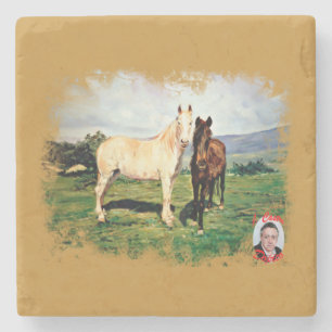 Horses/Horses/Horses Stone Coaster