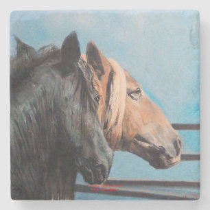 Horses/Horses/Horses Stone Coaster