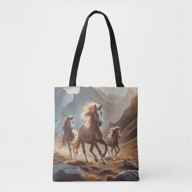 Horses Image Tote  Bag (Front)