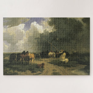 Horses in a Rainstorm (Equine) Jigsaw Puzzle