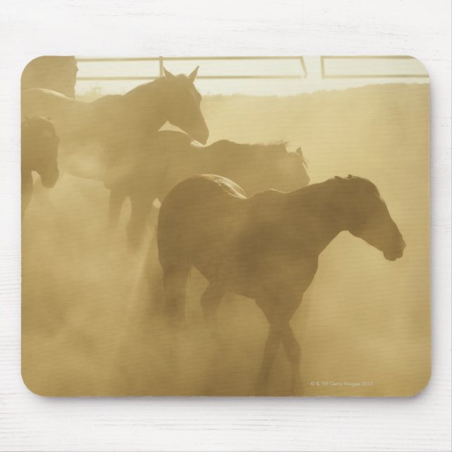 Horses in corral mouse pad (Front)