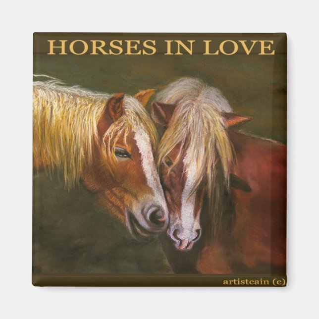HORSES IN LOVE MAGNET (Front)