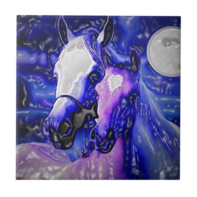 Horses in Love Tile (Front)