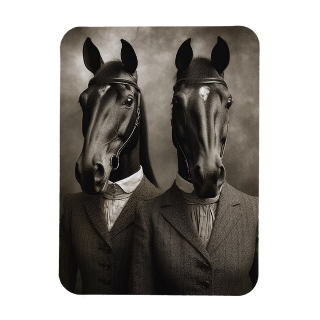 Horses in Suits Magnet (Vertical)