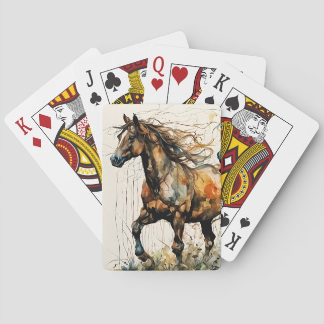 Horses in the Pasture Playing Cards (Back)