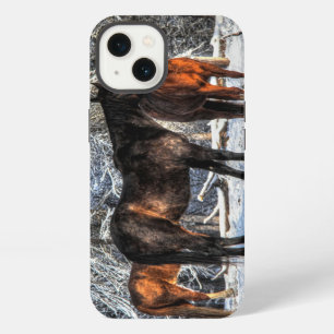 Horses in Winter Snow Equine Photo iPhone 13 Case