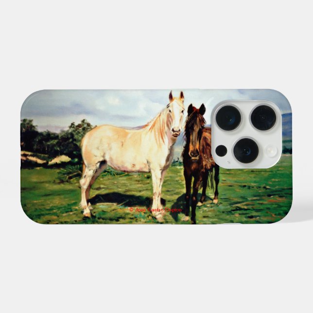 Horses iPhone Case (Back Horizontal)