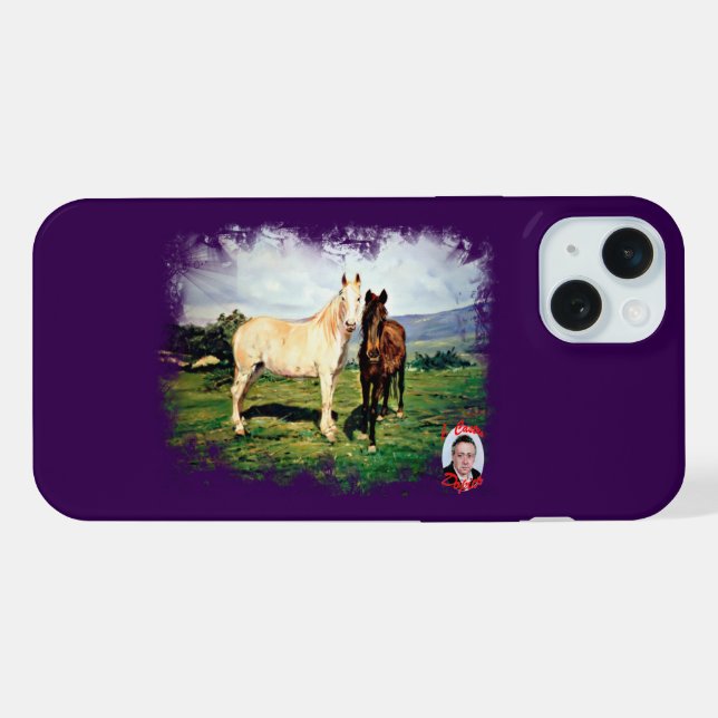 Horses iPhone Case (Back Horizontal)