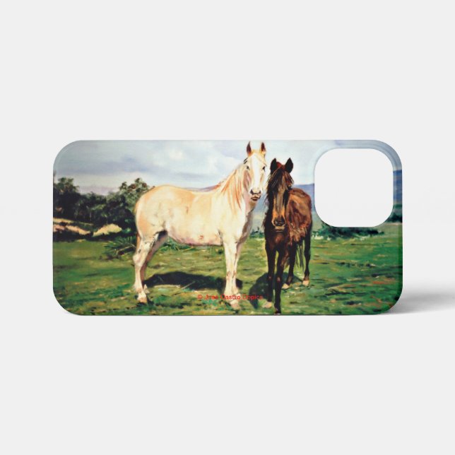 Horses iPhone Case (Back Horizontal)