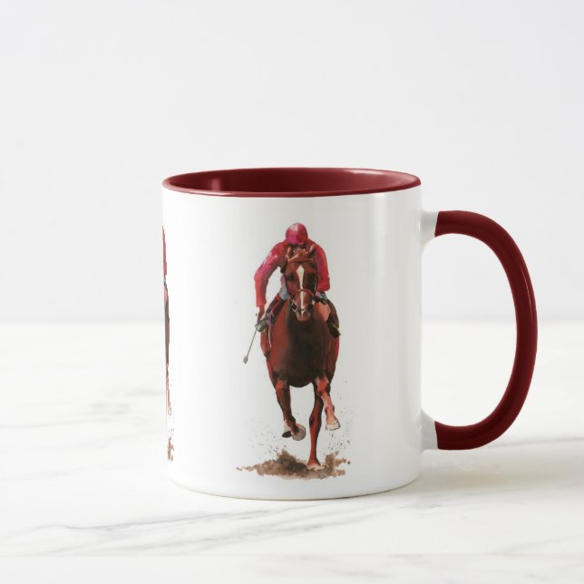horses, jockey man mug (Right)