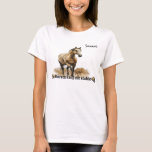 "Horses Keep Me Stable" Customisable Women's  T-Shirt<br><div class="desc">Saddle up for smiles with this charming t-shirt featuring a beautiful buckskin horse and the clever caption, "Horses Keep Me Stable." Perfect for horse lovers who know that a little time in the saddle—or just being around their favourite four-legged friends—can fix just about anything. This tee makes a heartfelt and...</div>