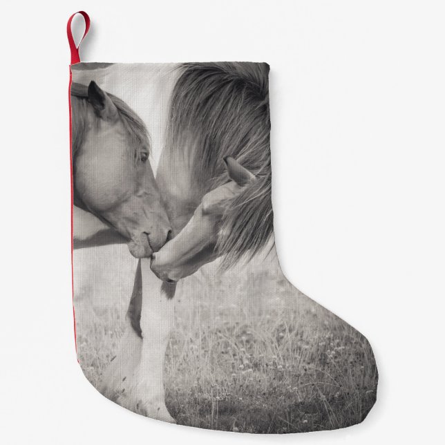 Horses Kissing Christmas Stocking (Front)