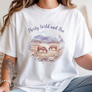 Horses Landscape Milestone Birthday T-Shirt