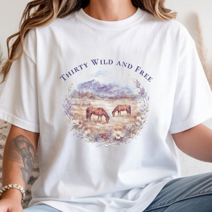 Horses Landscape Milestone Birthday T-Shirt