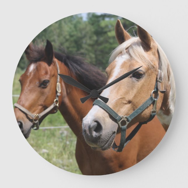 Horses Large Clock (Front)