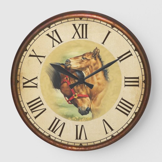 Horses Large Clock (Front)