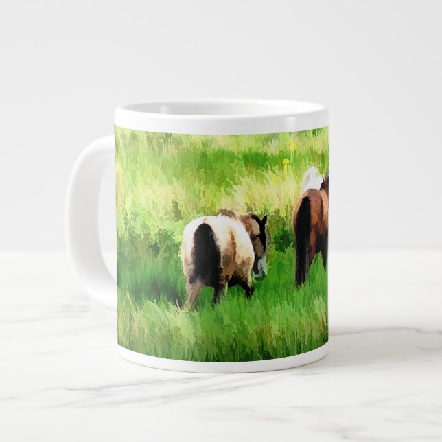HORSES LARGE COFFEE MUG (Front Left)