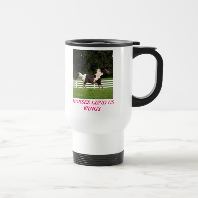 HORSES LEND US WINGS TRAVEL MUG (Right)