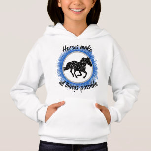 Horses Make All Things Possible Blue Sparkle 