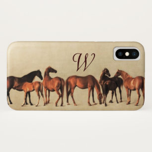 HORSES /MARES AND FOALS Monogram Case-Mate iPhone Case