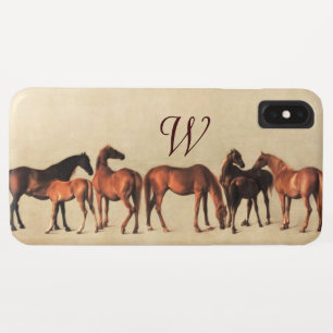 HORSES /MARES AND FOALS Monogram Case-Mate iPhone Case