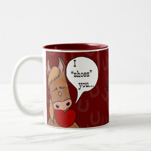 Horse's Mouth Valentine-personalize Two-Tone Coffee Mug