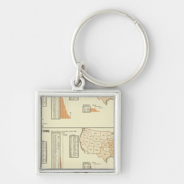 Horses, mules, asses, sheep key ring (Front)
