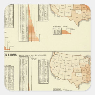 Horses, mules, asses, sheep square sticker