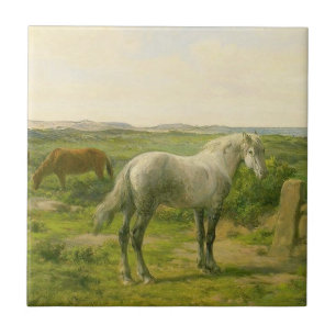 Horses Near the Seaside (by Rosa Bonheur) Tile