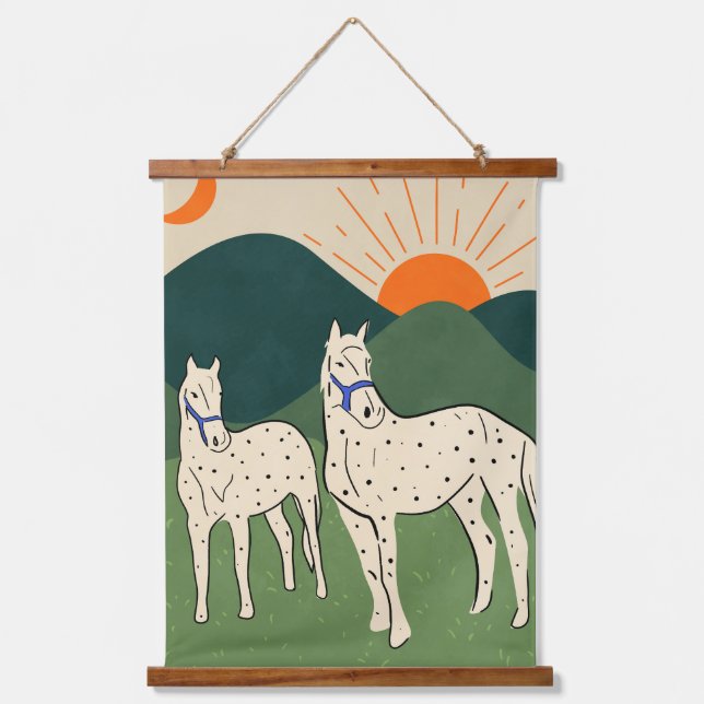 Horses of the Highland Hanging Tapestry (Front)