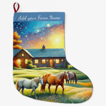 Horses on Farm