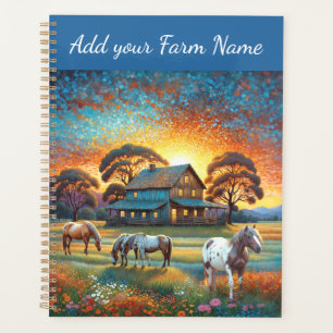 Horses on Farm Wildflower Meadow Planner
