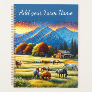 Horses on Farm Wildflower Meadow Planner