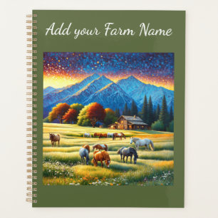Horses on Farm Wildflower Meadow Planner