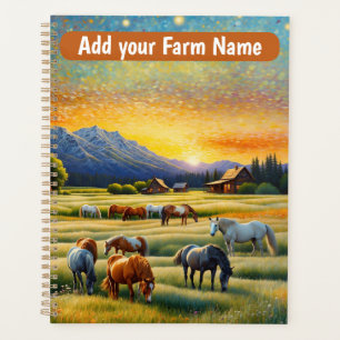 Horses on Farm Wildflower Meadow Planner