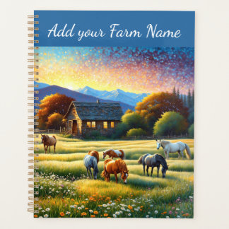 Horses on Farm Wildflower Meadow Planner