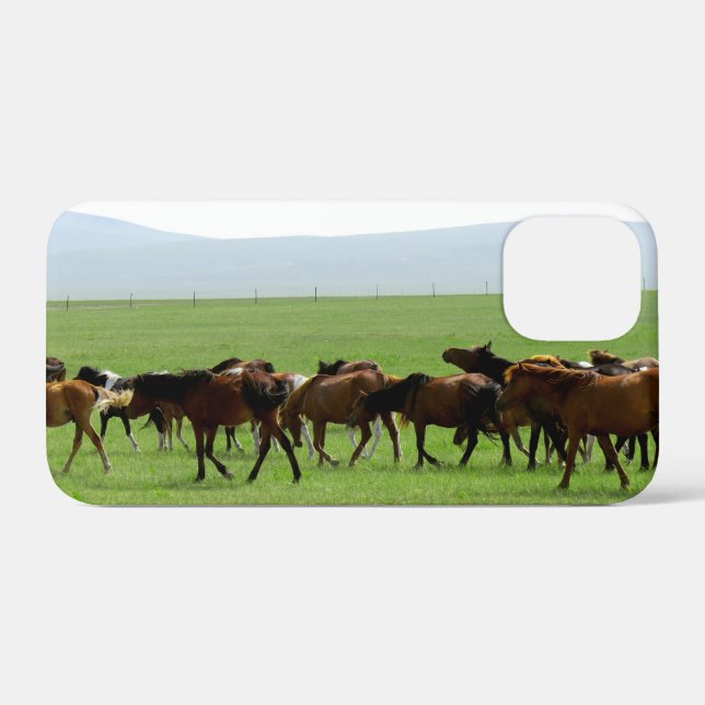 Horses on Pasture - Landscape Photograph Case-Mate iPhone Case (Back (Horizontal))