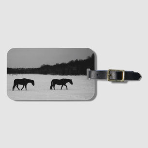 Horses On Snow bc ltcnm Luggage Tag