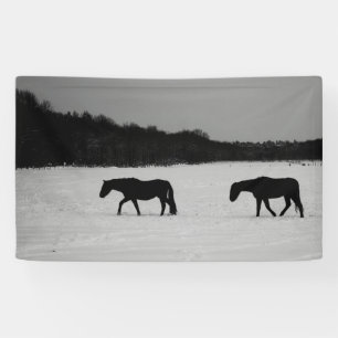 Horses On Snow bnrcn Banner